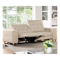 Beige Faux Leather Power Loveseat J632543