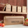 5-Piece Metal Canister and Breadbox Set K83291