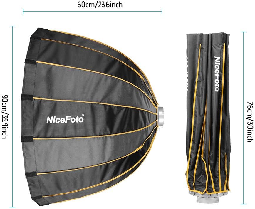 90cm Umbrella Softbox with Grid Carry Bag for Bowens Mount T5982
