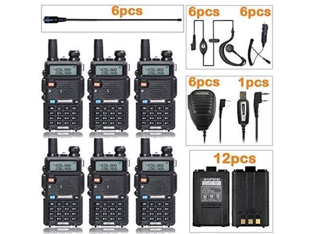 Dual Band Two Way Radio Black 6 Pack M667125