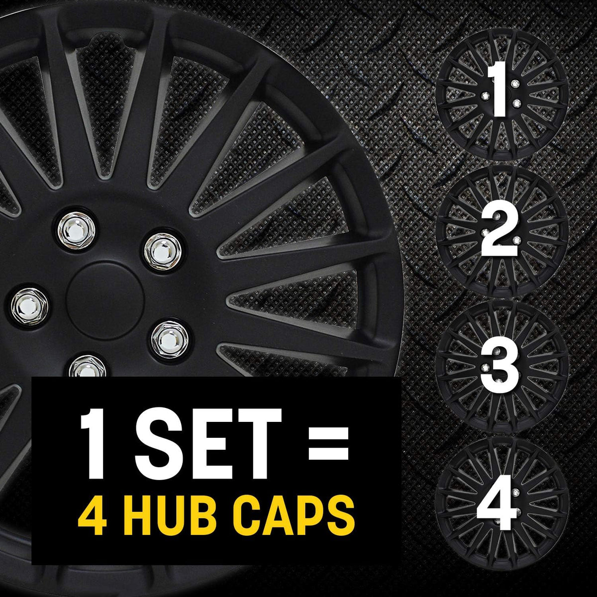 Dual Tone Chrome and Black 17" Set of 4 Y30806
