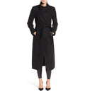 Black Asymmetrical Belted Maxi Coat I28949