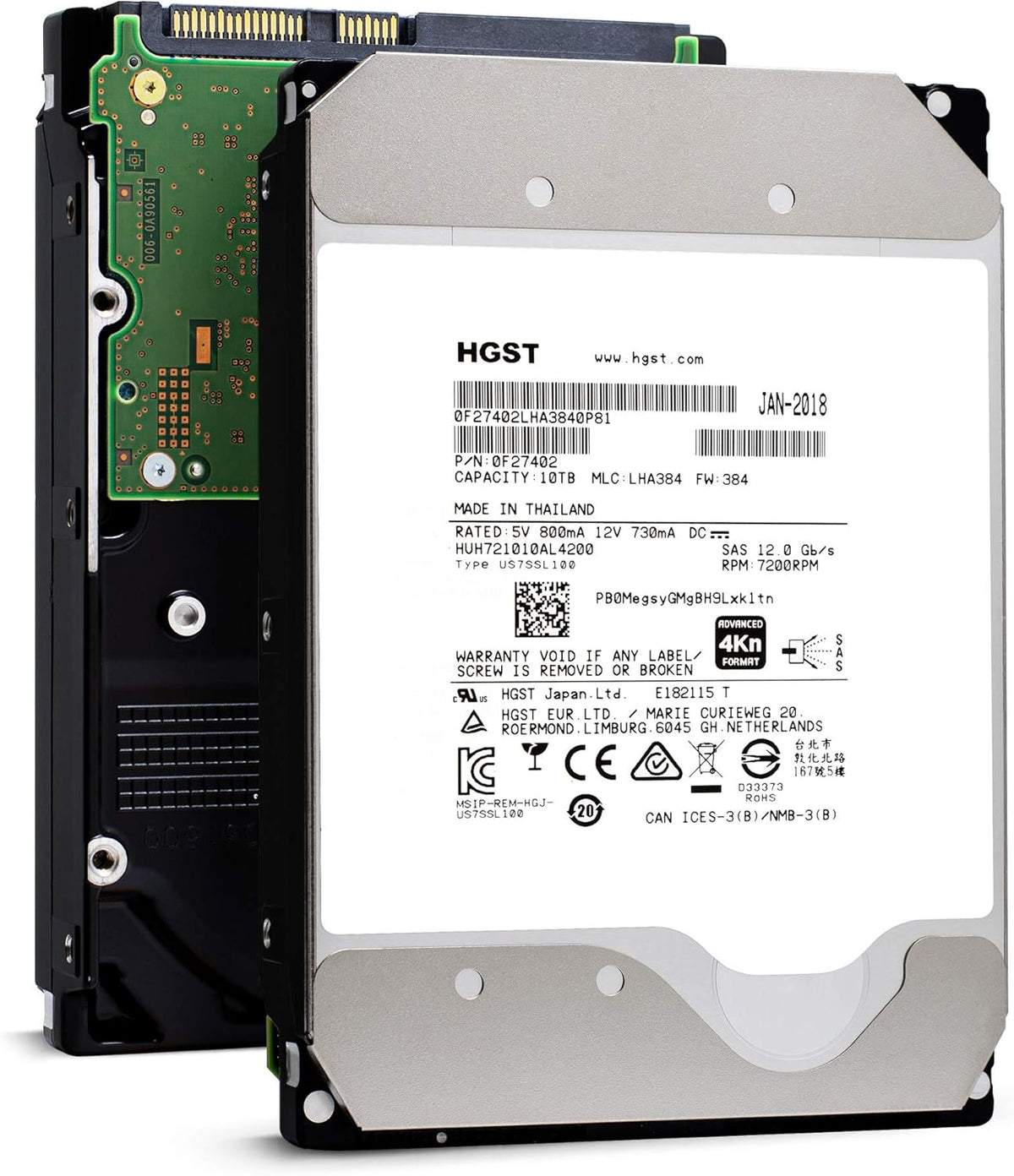 10TB 7200 RPM SAS 12Gb/s 3.5-Inch Enterprise Hard Drive T293