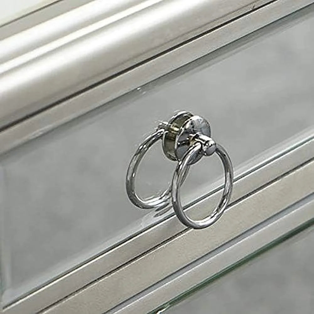 Mirrored Console Sofa Table with Silver Finish R5753