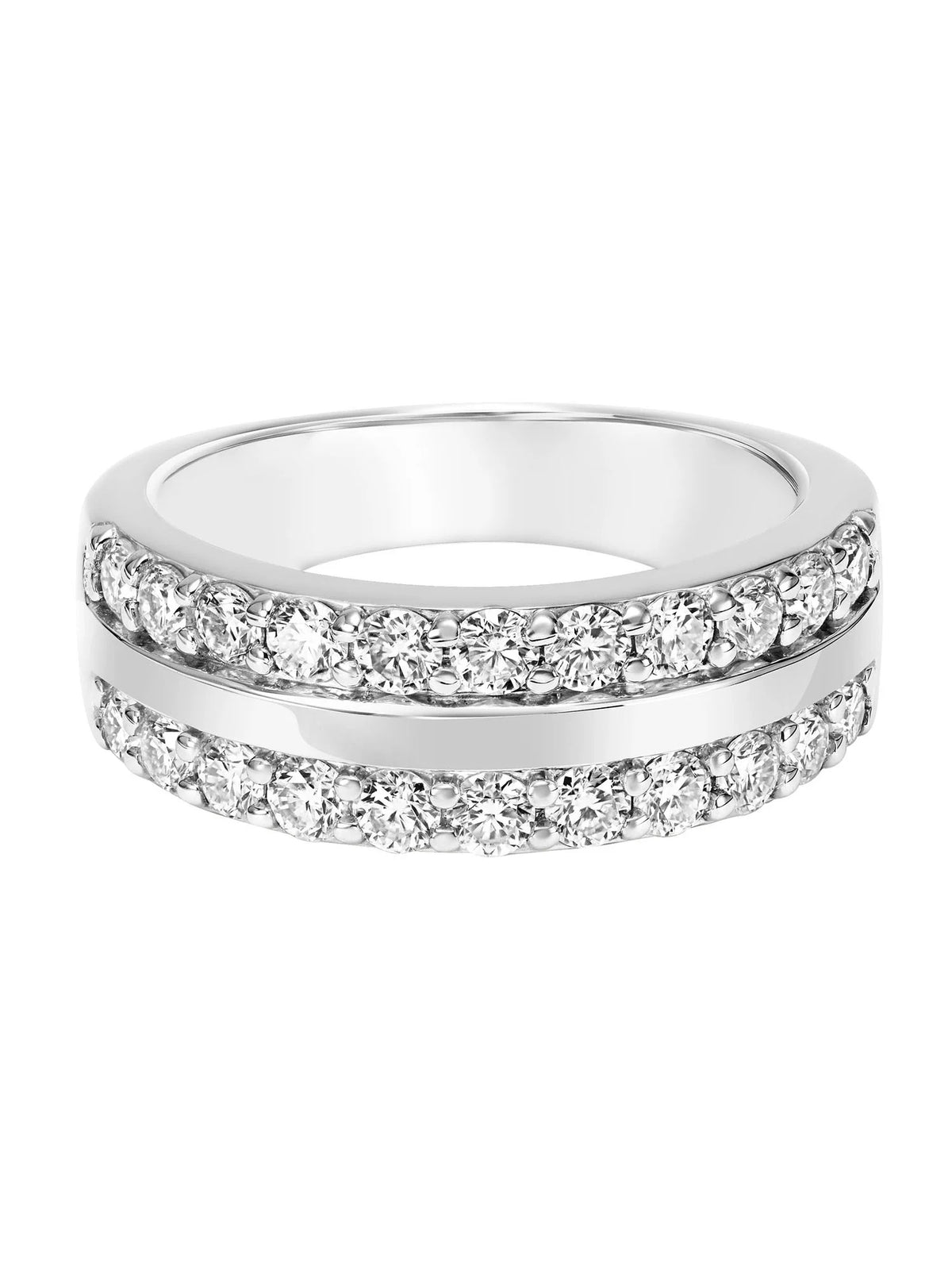 1 Carat Moissanite Sterling Silver Multi-Row Band H482701