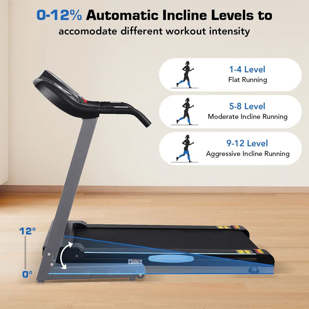 2.5 HP Folding Treadmill with Auto Incline C2629