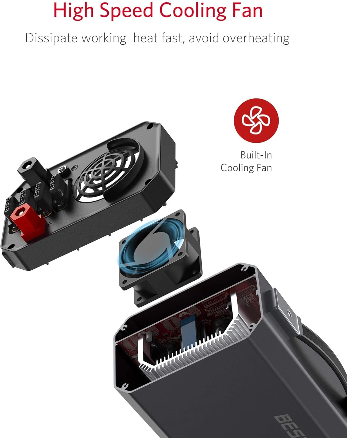 1200W Car Power Inverter with LCD Display Dual USB L325