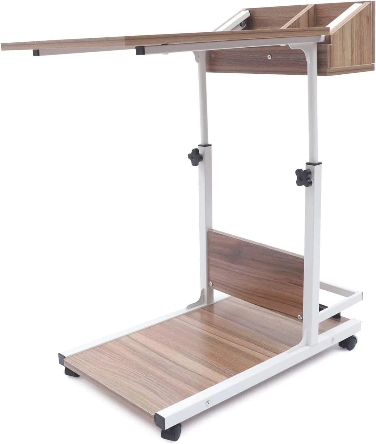 C-Shaped Height Adjustable Table with Rolling Wheels Q502995