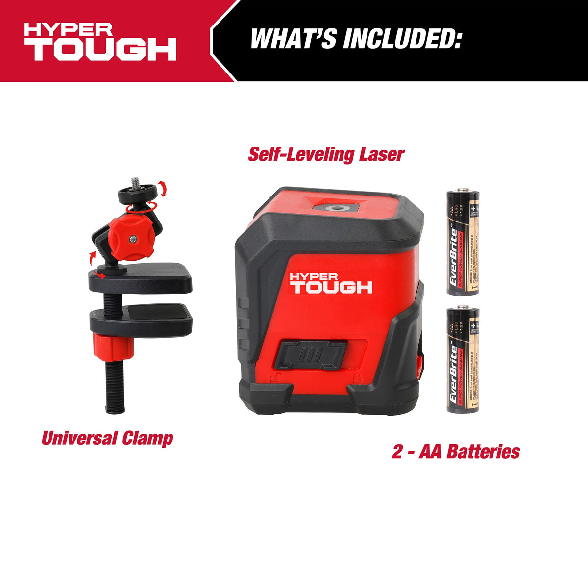 30-ft Cross Line Laser Level Red Beam Self-Leveling V33782