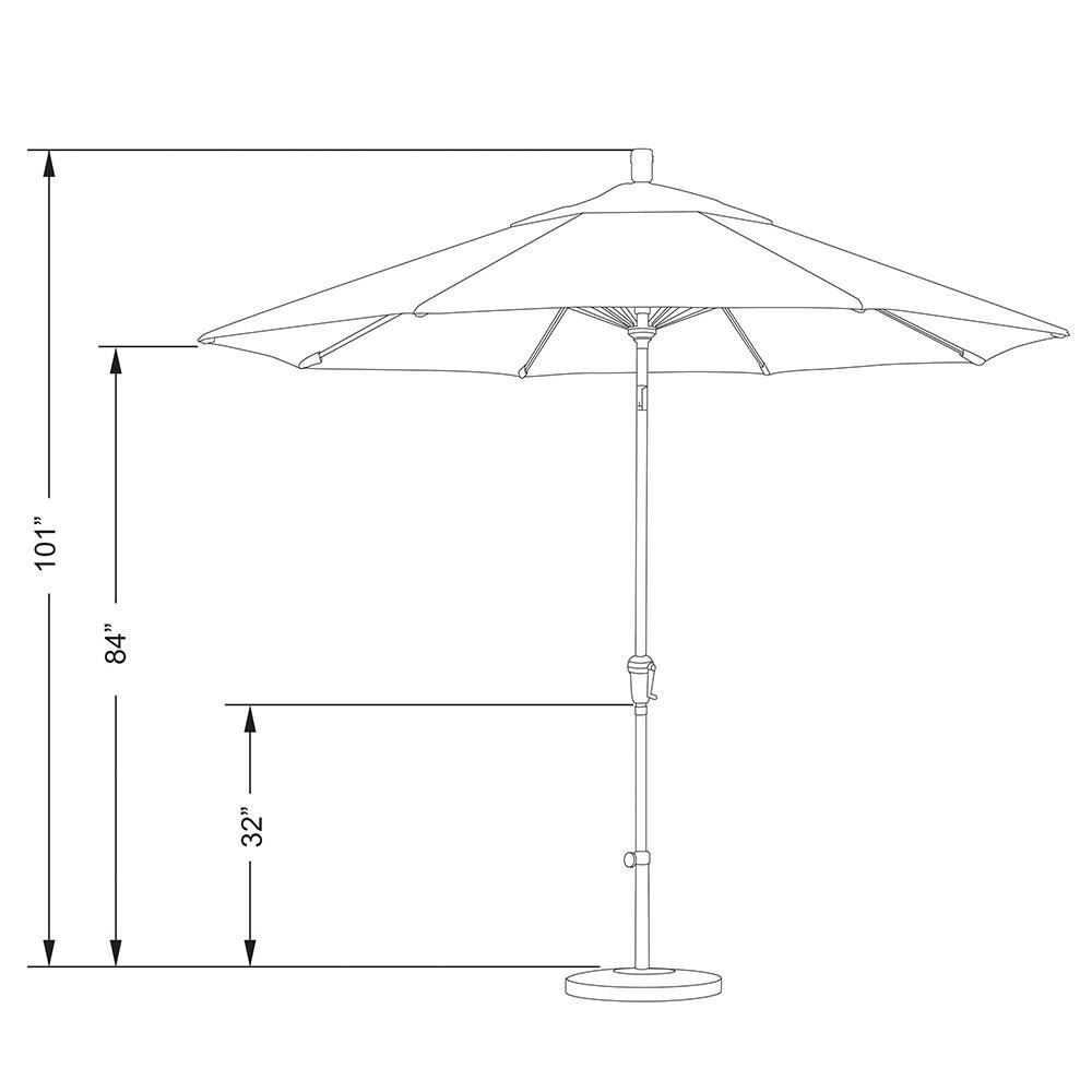 9 ft. Aluminum Patio Umbrella Q73317