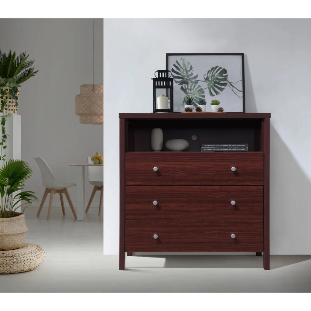 3-Drawer Dresser with Open Shelf V756