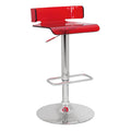 Adjustable Swivel Stool Red Chrome N356