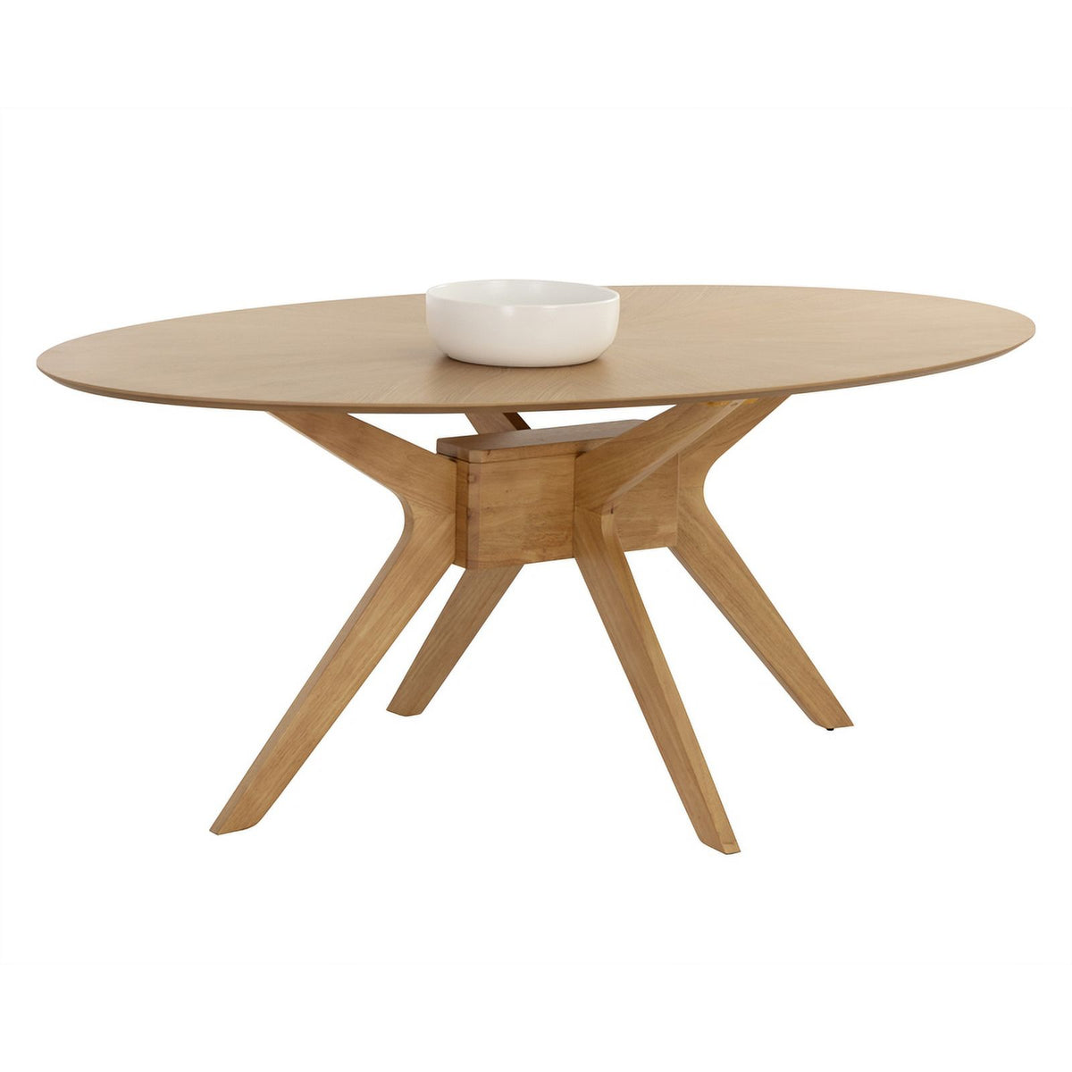 Mid-Century Rubberwood Dining Table N641529