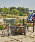 35 Round Wood Burning Fire Pit with Cover S562323