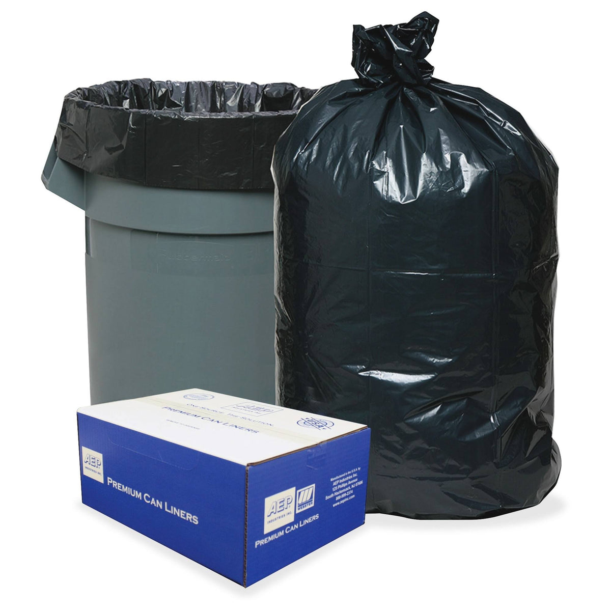 2-Ply Low-Density Can Liners 30gal .71 Mil 30 x 36 Black 250/Carton G93515