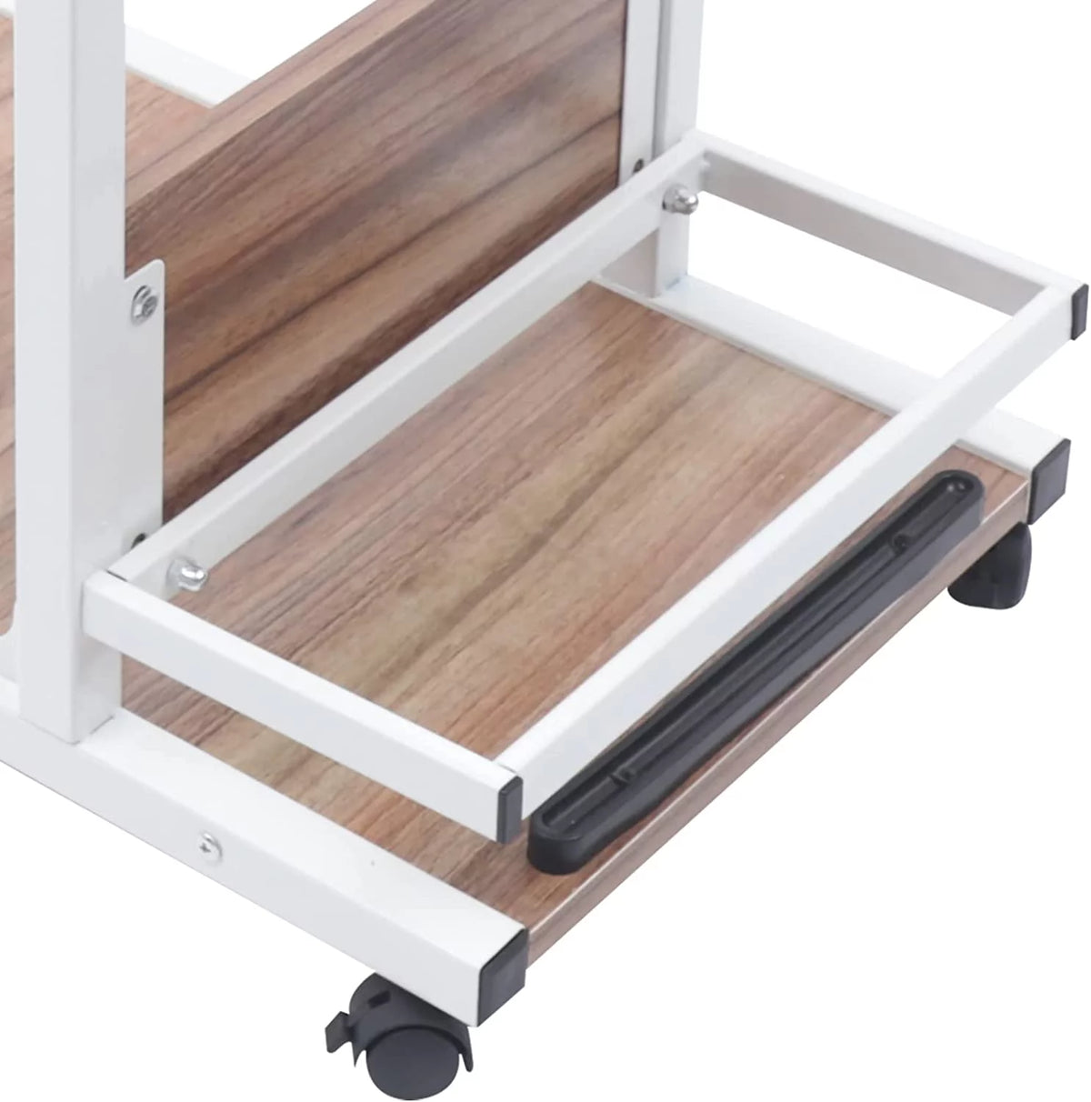 C-Shaped Height Adjustable Table with Rolling Wheels Q502995