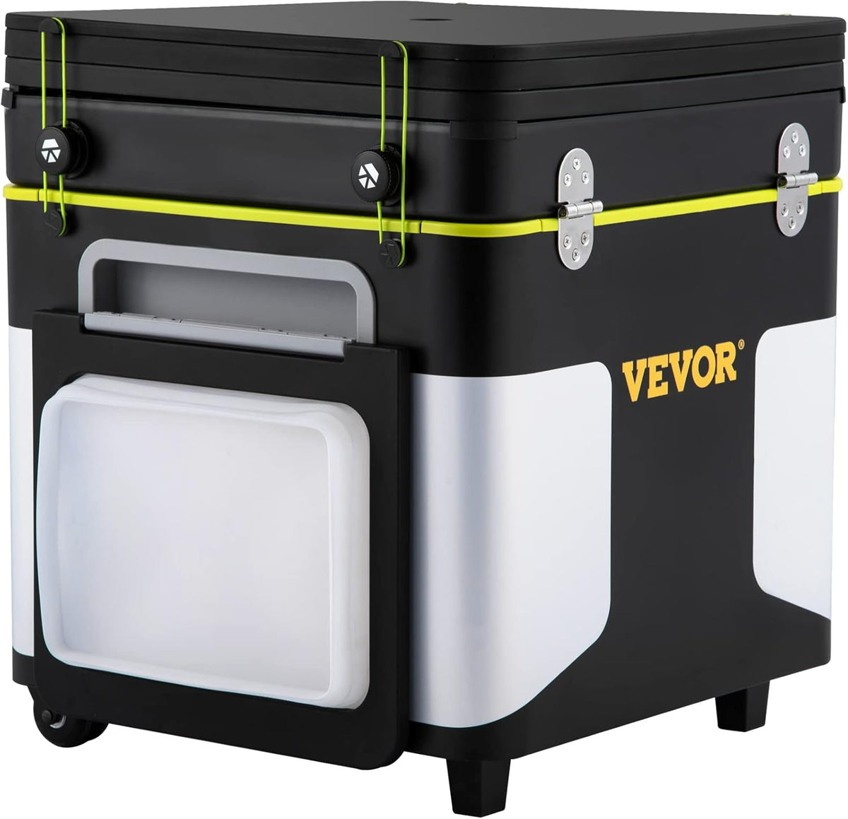 Black Portable Outdoor Cooking Station with Wheels P25530