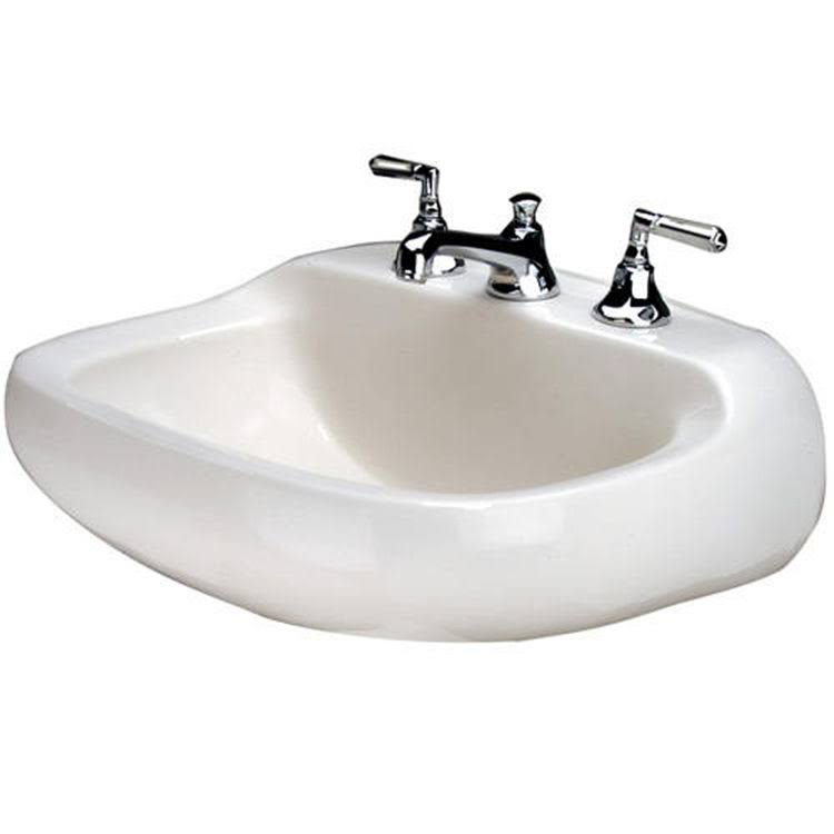 White 4x22 Center Wall Mount Lavatory N6129