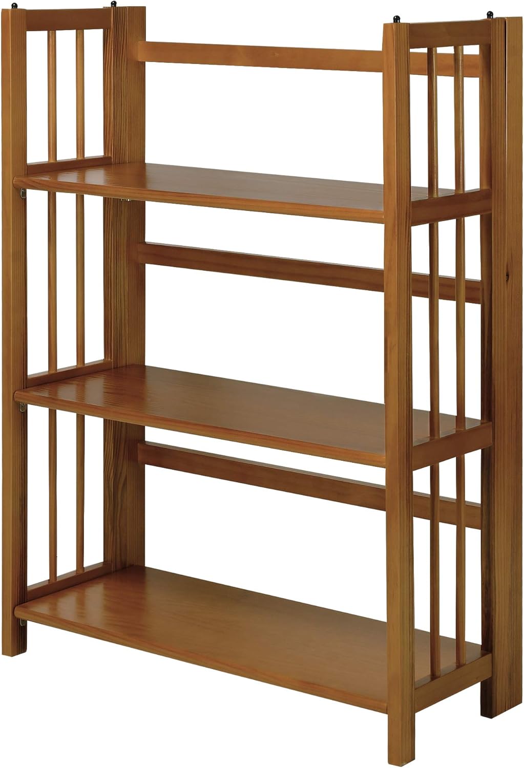 White 3-Shelf Folding Bookcase N29962