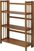 White 3-Shelf Folding Bookcase N29962