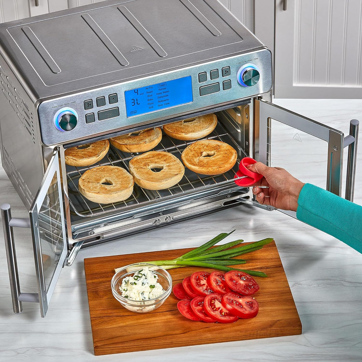 25 QT Dual Zone Air Fryer Oven Combo with French Door N1059