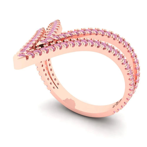 0.52 ct Pink Diamond 14k Rose Gold Ring size 3.75 W145522