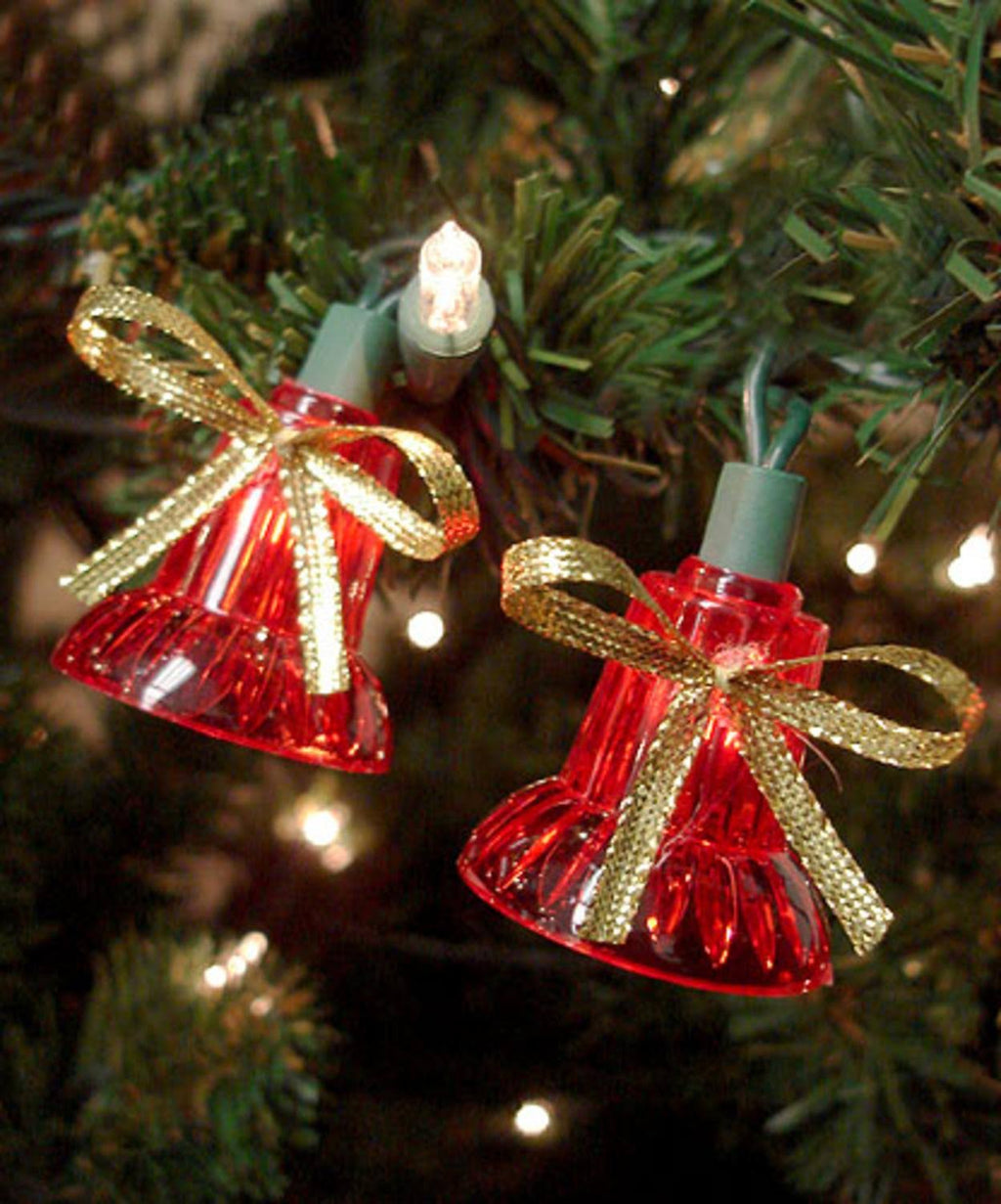 Red Musical Bell Christmas Lights Set of 40 V109994