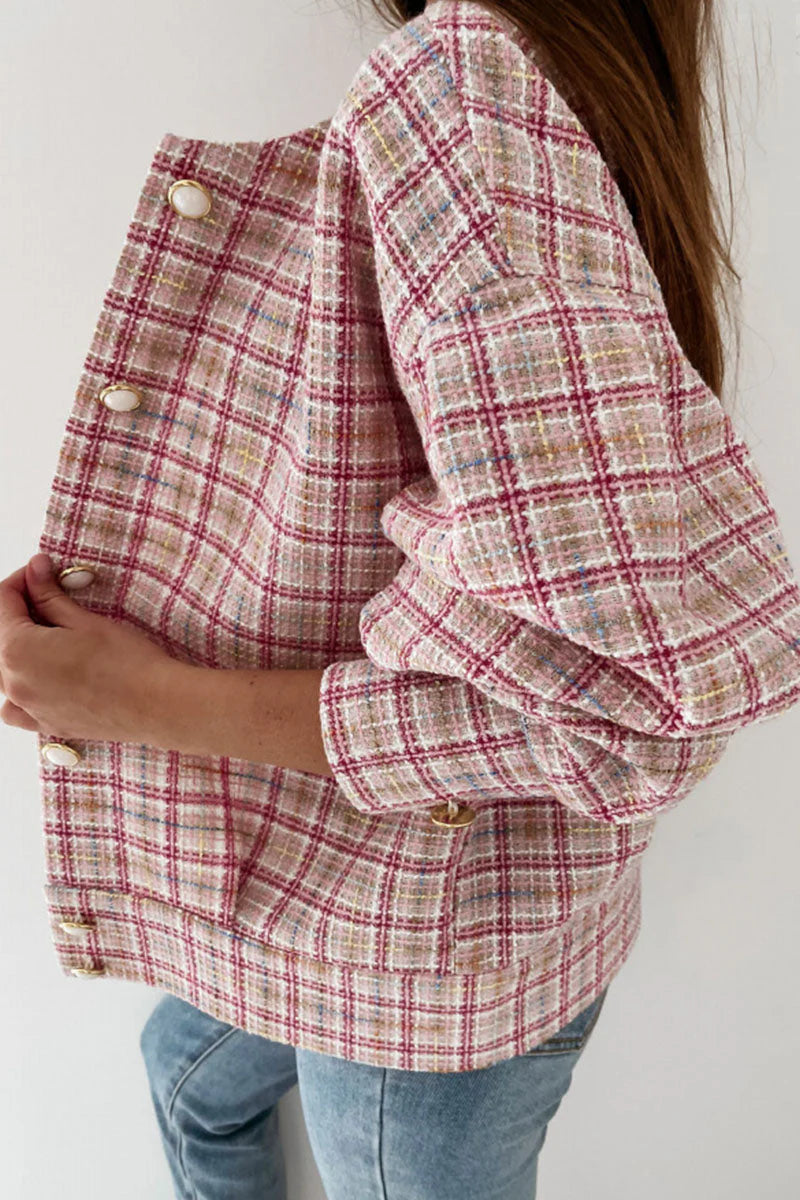 Plaid Patchwork Outerwear W658