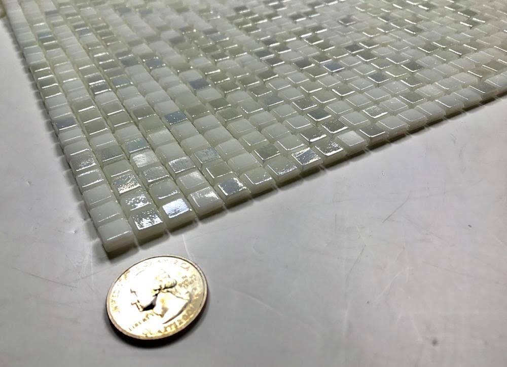 Iridescent Gray Glass Mosaic Tile S9103