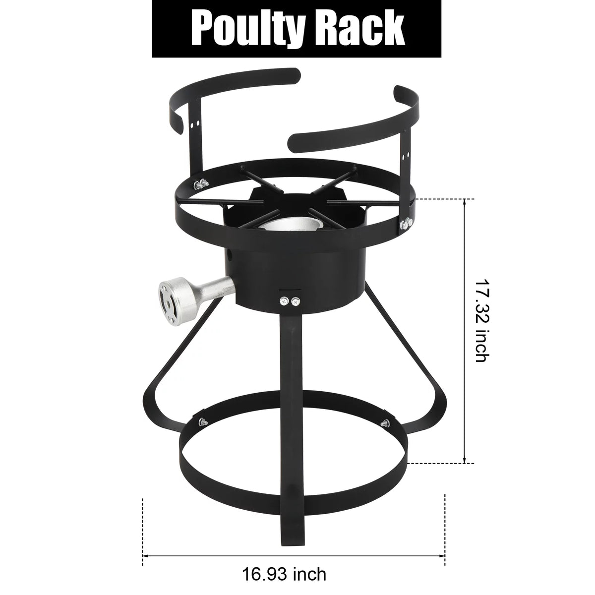 Black 4 Piece 30QT Turkey Pot 10qt Fish Pot Gas Fryer W9414