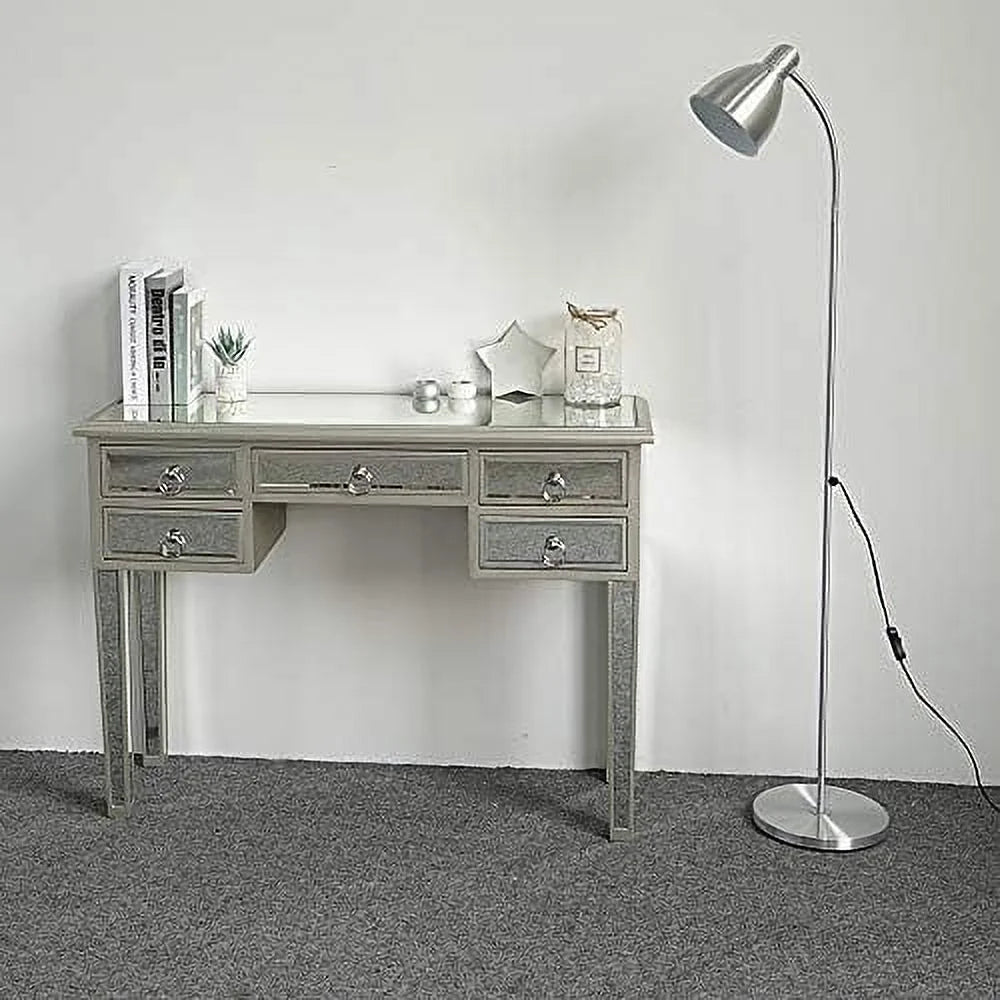Mirrored Console Sofa Table with Silver Finish R5753
