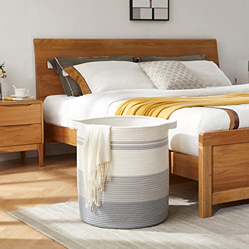 Gradient Yellow 80L Woven Laundry Basket with Handles C72236