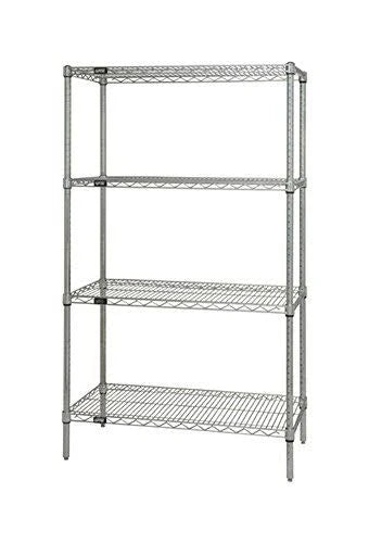Wire Shelving 4-Shelf Starter Unit, 24 x 24 x 63, 304 Stainless Steel O799