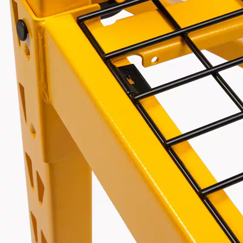 Yellow 4-Tier Steel Storage Shelving Unit C817