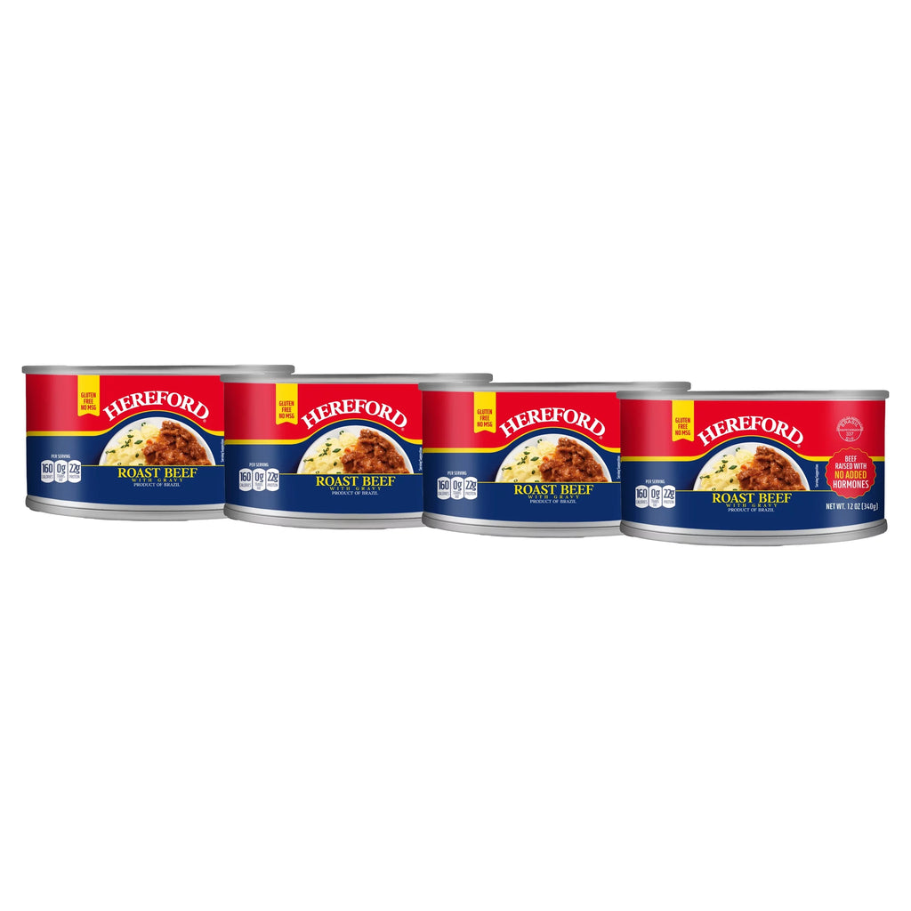 (4 pack) Fully Cooked Roast Beef with Gravy, 12 oz Can C127262