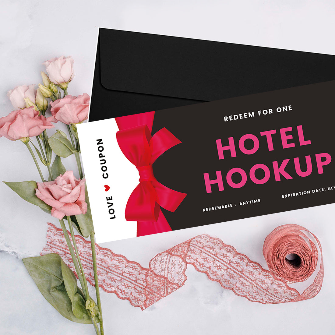 16-Pk Red Bow Love Coupons for Couples A86057