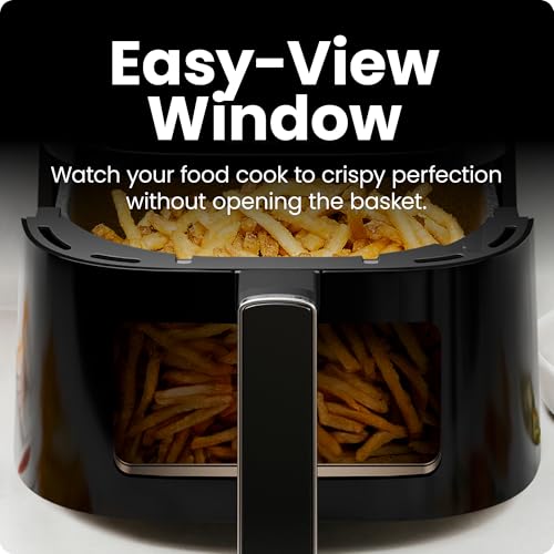 Black 4 QT Compact Air Fryer with Nonstick Dishwasher Safe Basket U69761