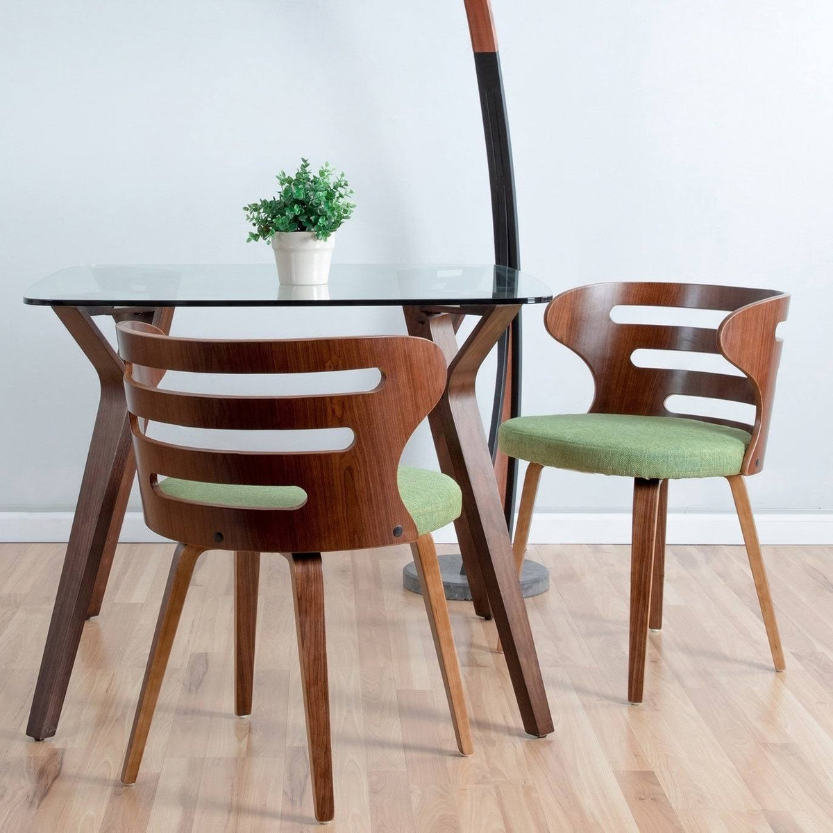 Green Walnut Wood Dining Accent Chair W761