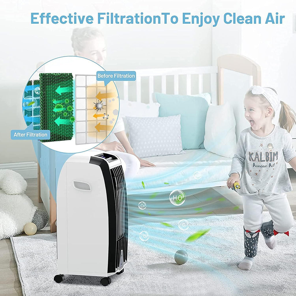 Portable 4-in-1 Evaporative Air Cooler with Humidifier S7347