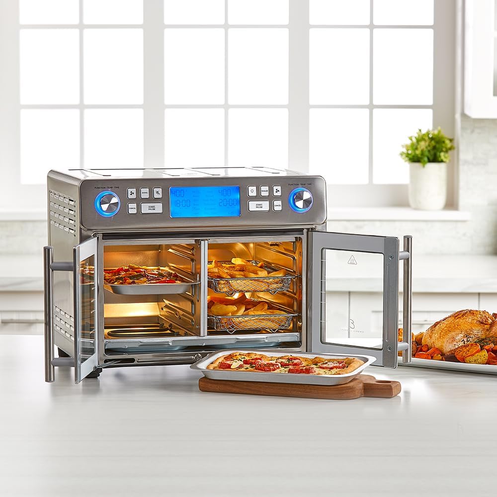 25 QT Dual Zone Air Fryer Oven Combo with French Door N1059