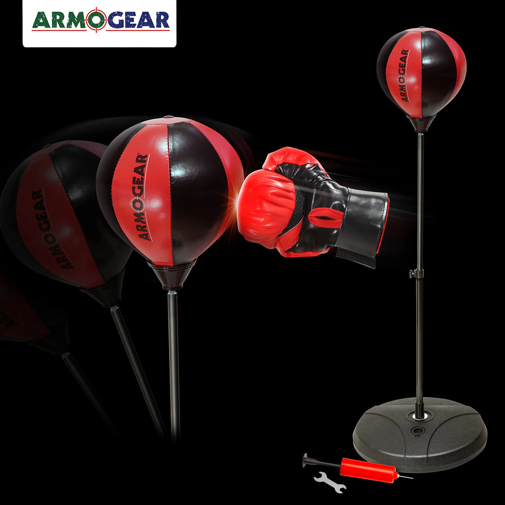 Kids Punching Bag with Stand, Gloves & Pump G54418