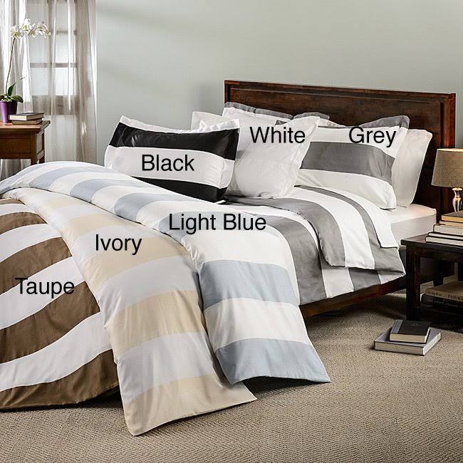 600 Thread Count Cotton Blend Duvet Cover Set (Twin - Black) Z11877