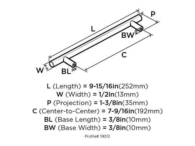 10 Pack Sterling Nickel Cabinet Pull C5642