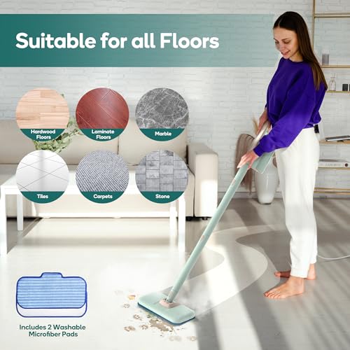 1200W Steam Mop & Detachable Handheld Cleaner with 11 Accessories & 2 Pads S694