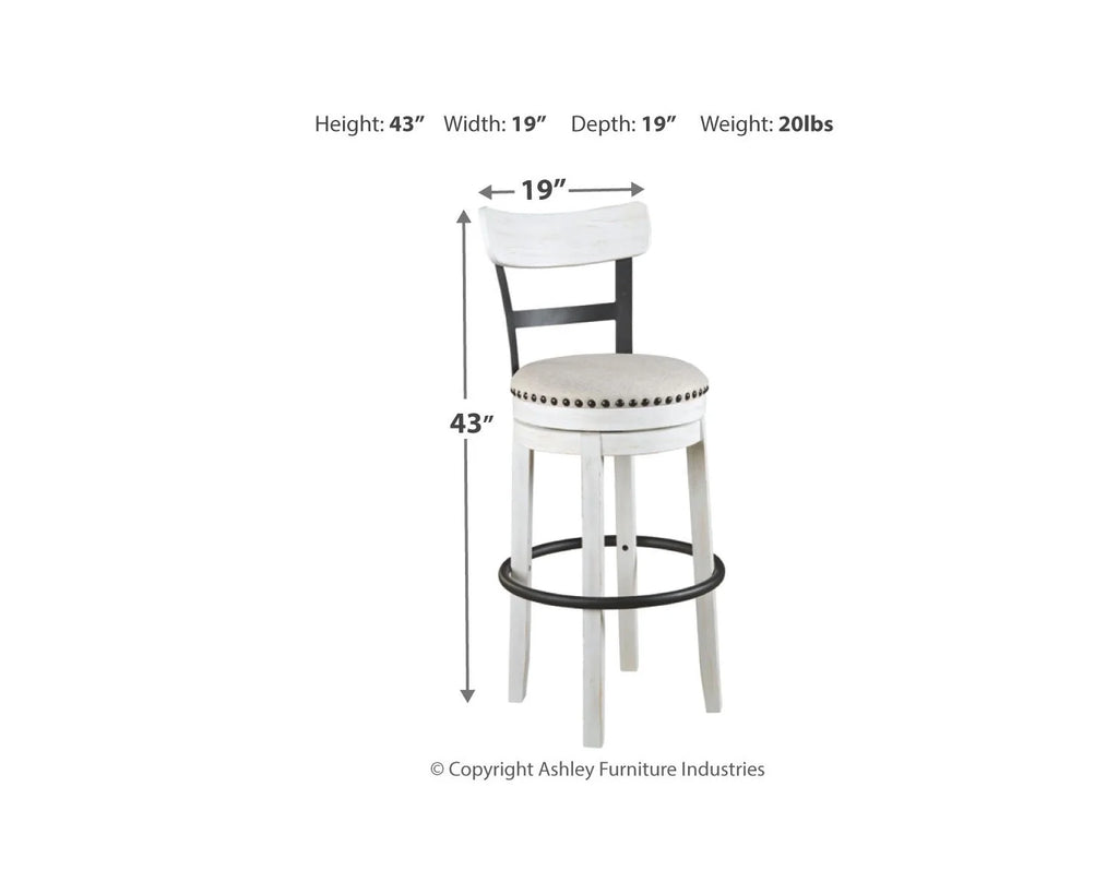 White Bar Height Bar Stool L533