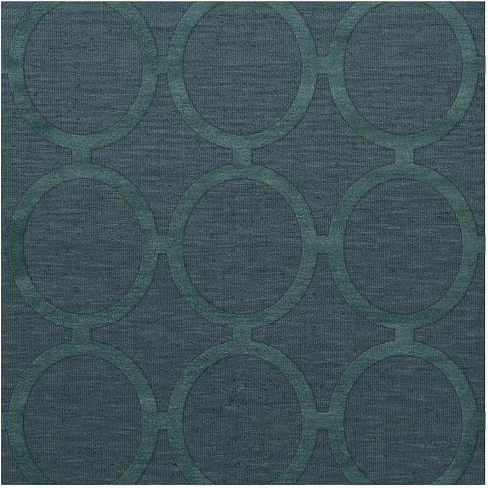 Teal Circles Rings 10' x 10' Octagon Area Rug O95400