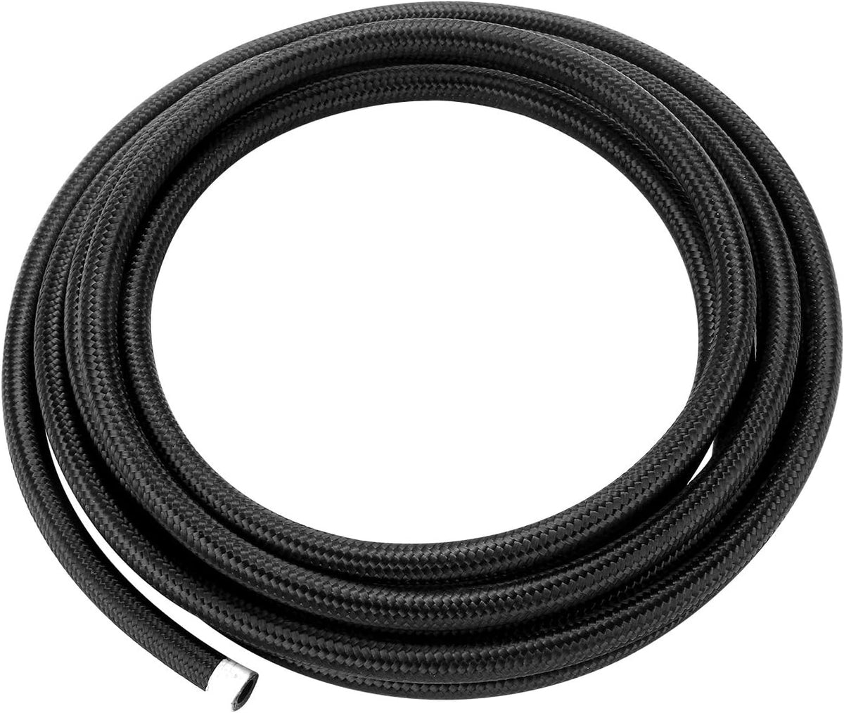 20Ft 8AN 1/2" Stainless Steel Nylon Braided CPE Oil Hose Kit Black Pack of 2 N239