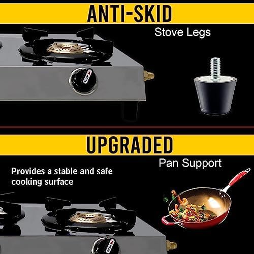 3 Burner Stainless Steel Propane Stove with Hose & Regulator U71329