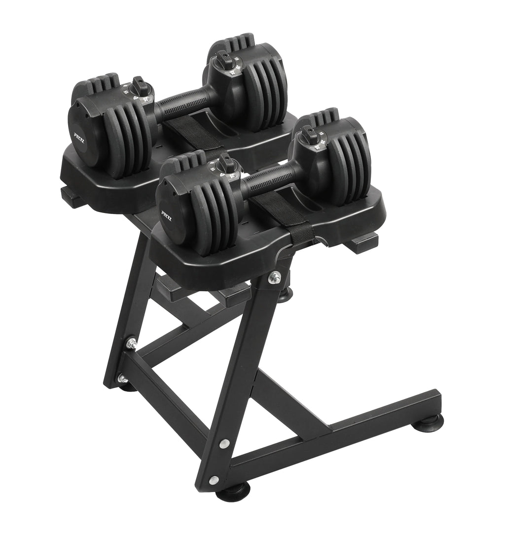 Adjustable Dumbbell Pair with Stand A6674