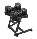 Adjustable Dumbbell Pair with Stand A6674